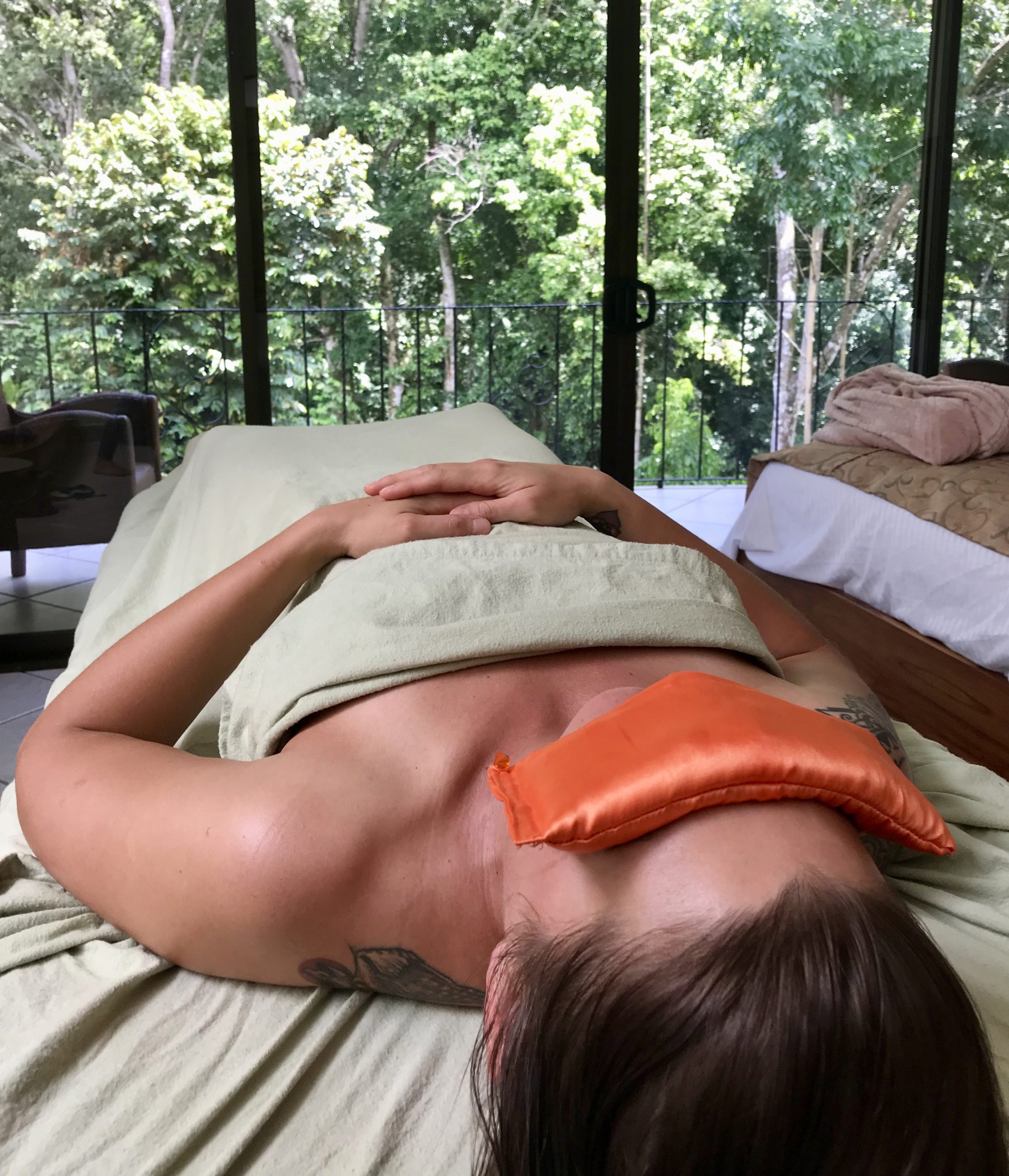 woman on massage table